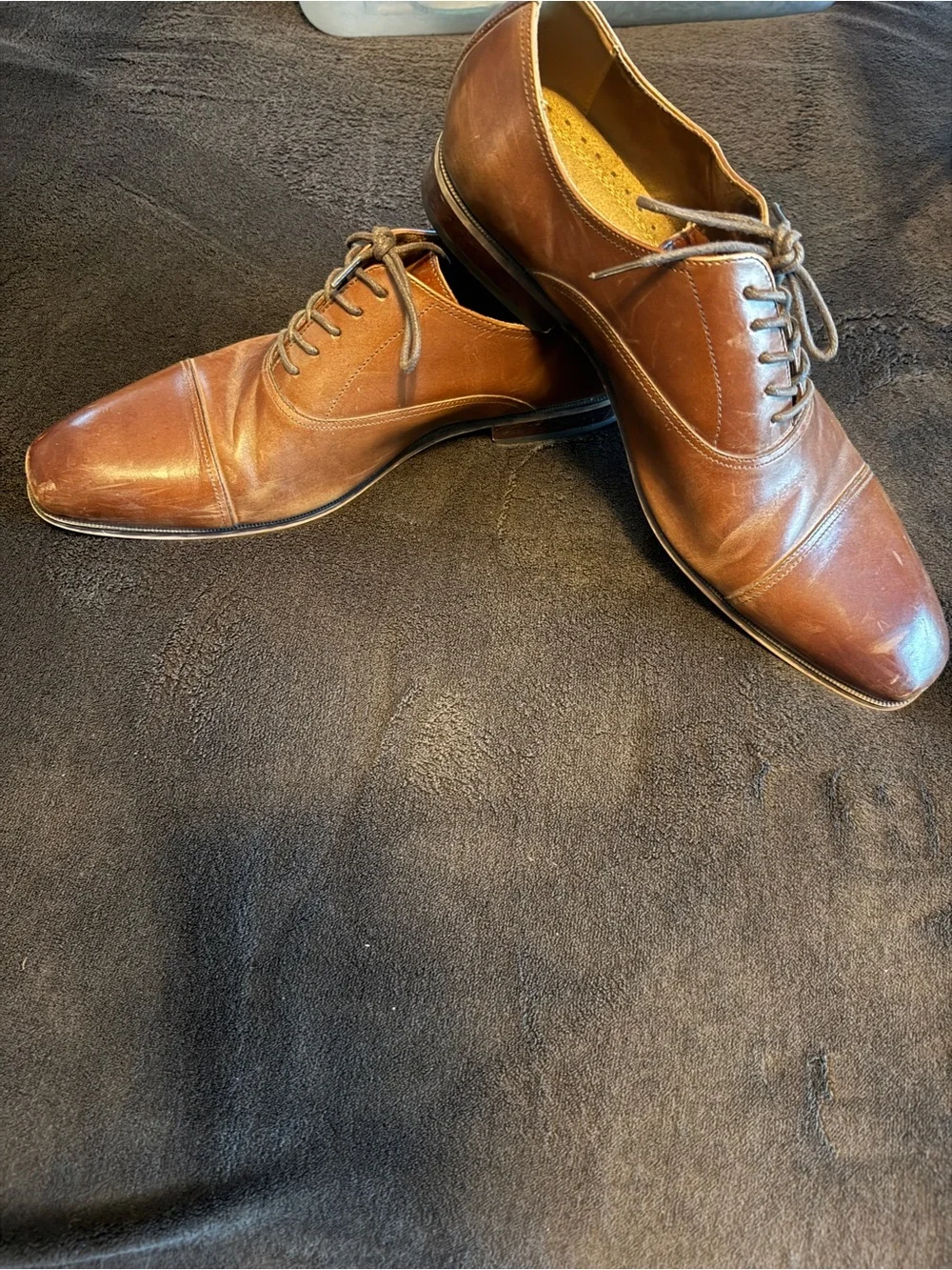 4 Pairs of Men's Black & Brown Leather Dress Shoes